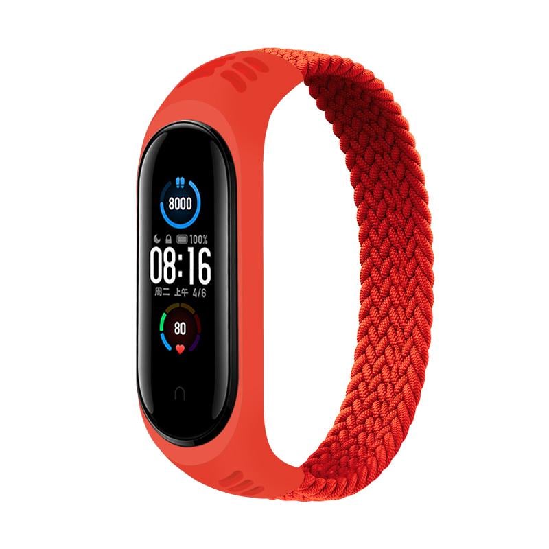 Ремешок Elastic Nylon Style BeCover для Xiaomi Mi Smart Band 5/Mi Smart Band 6 Size S Red (706144)