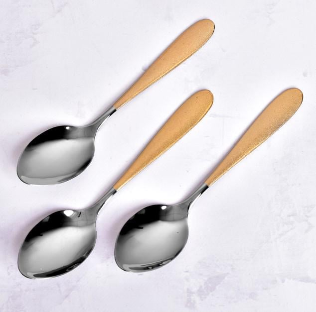 Ложка столовая Stenson Golden mat 3 шт. (AN013196)