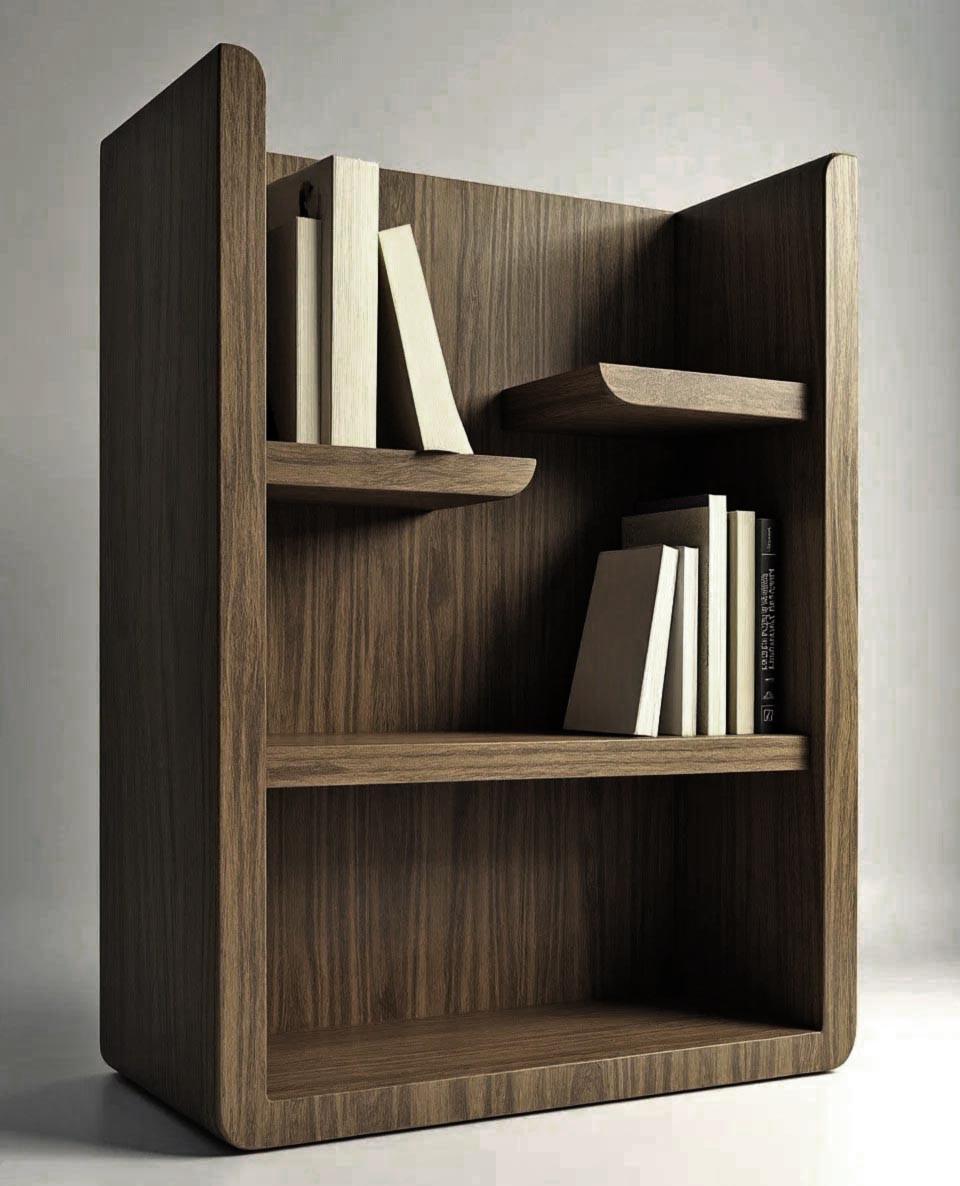 Полка книжная настольная из дерева Тончин Палисандр (КПА-042802)