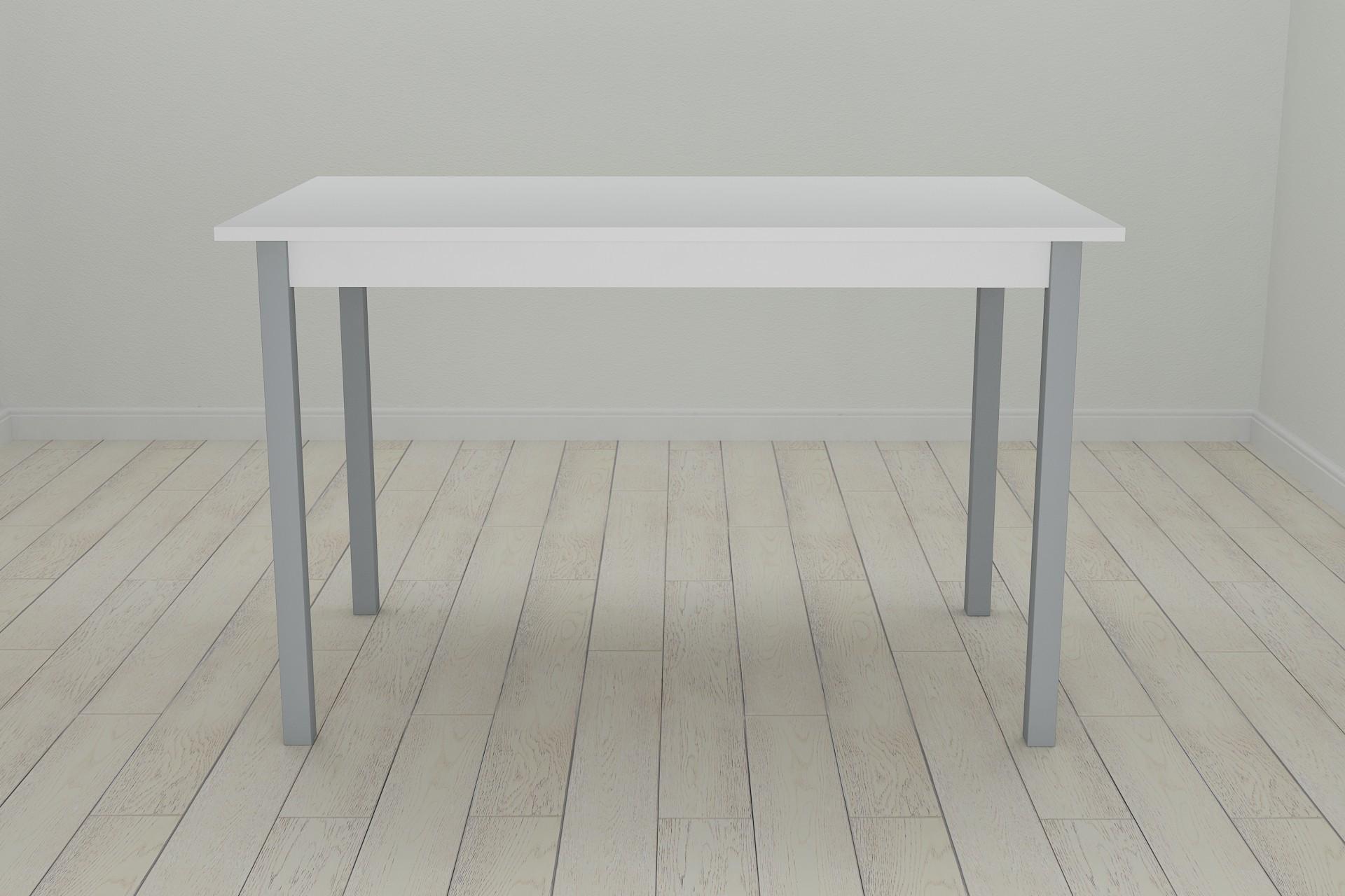 Обеденный стол Ferrum-decor Марио ДСП 16 мм 75x120x80 см Серый/Белый (FRD-106202)