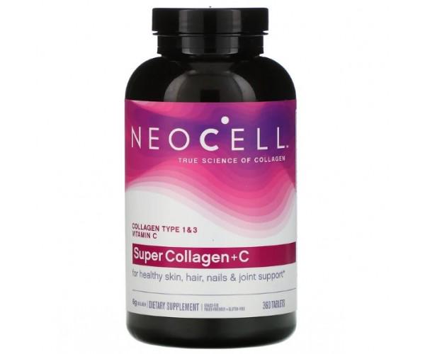 Колаген Neocell Super Collagen типів 1 і 3 та вітамін C 360 таблеток (NEL-13016)