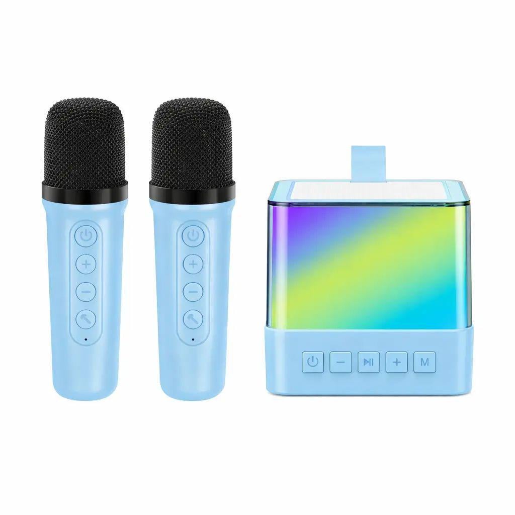 Колонка портативна Bluetooth 10 Вт 82-20000 Гц 2000 mAh K18 LED Блакитний (opt-105758)