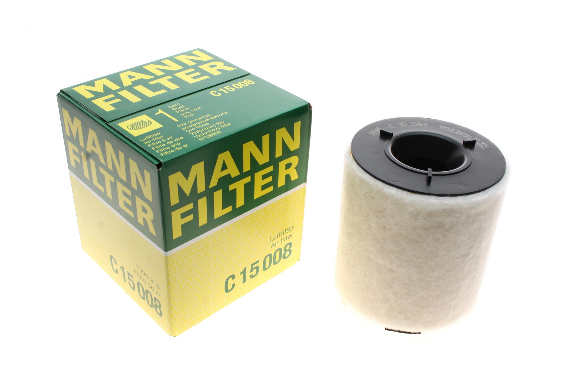 Фильтр воздушный Mann-Filter для Skoda Fabia/Rapid/Roomster/VW Polo 1,2TDI/TSI/1,4TSI/1,6TDI 09-15 (C 15 008)