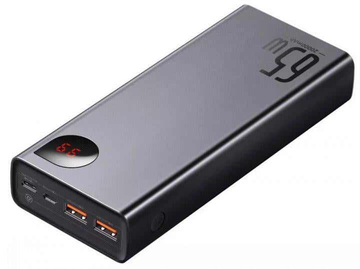 Портативное зарядное устройство BASEUS 20000 mAh Adaman Metal Digital Display 65 W Black (1090)