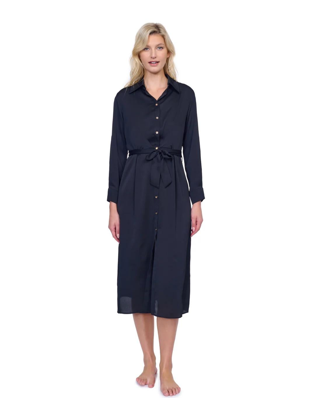 Платье рубашка миди Gottex L Черный (25MO301-black)