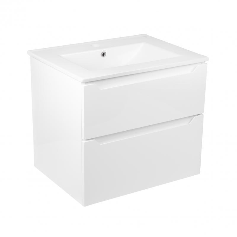 Комплект Q-tap ​​Scorpio тумба подвесная/раковина врезная 710х585х460 White (QT1472TPВ7013070CW)