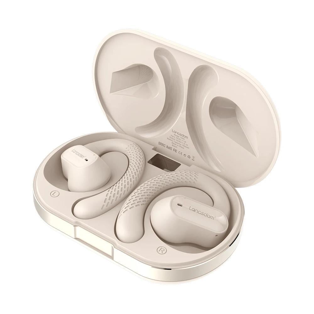 Наушники беспроводные Bluetooth Langsdom TS05 Open-Ear с направленным звуком и микрофоном Бежевый (26389560) Наушники беспроводные Bluetooth Langsdom TS05 Open-Ear с направленным звуком и микрофоном Бежевый (26389560)
