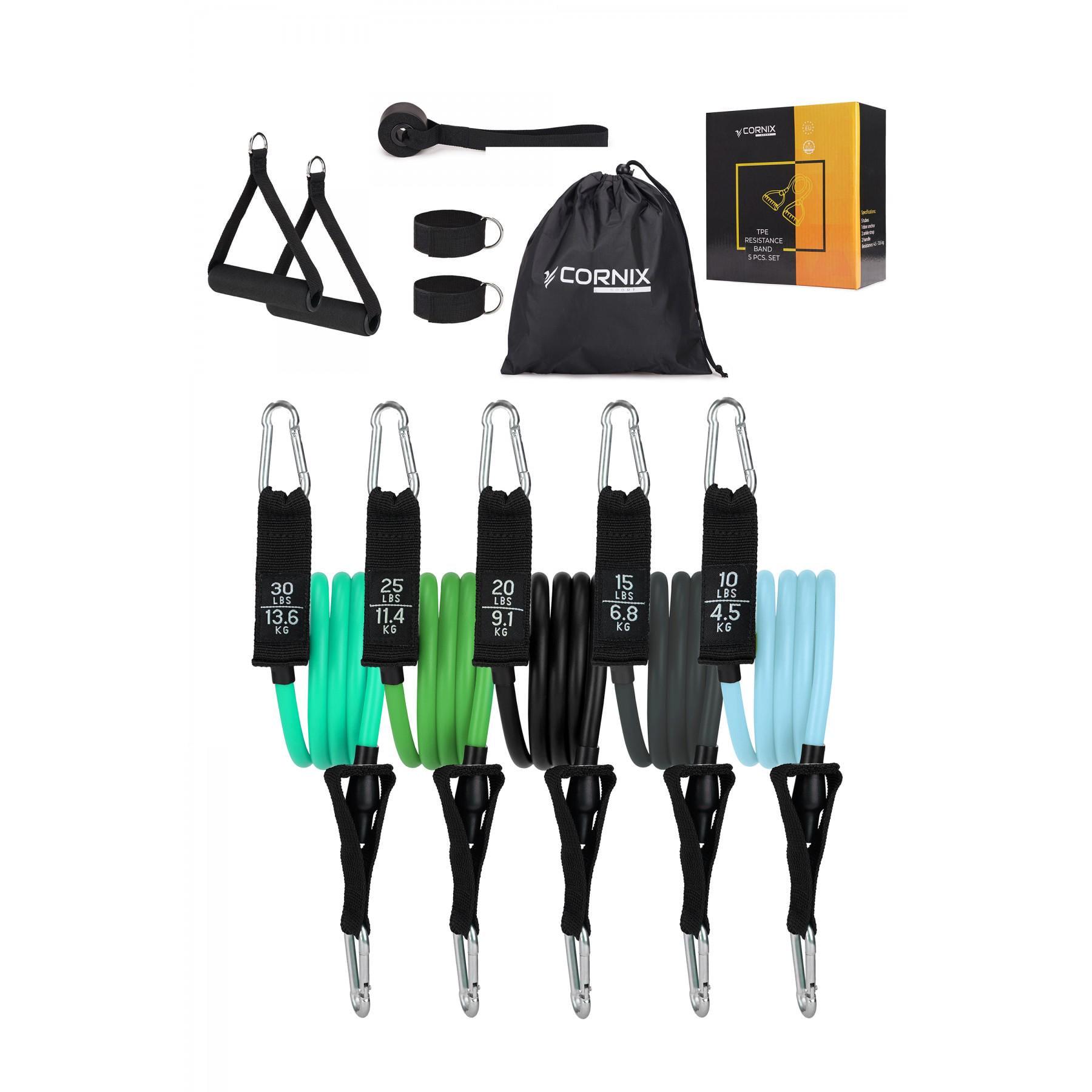 Комплект трубчатых эспандеров Cornix XR-0256 4,5-13,6 кг 5 шт. (47059)