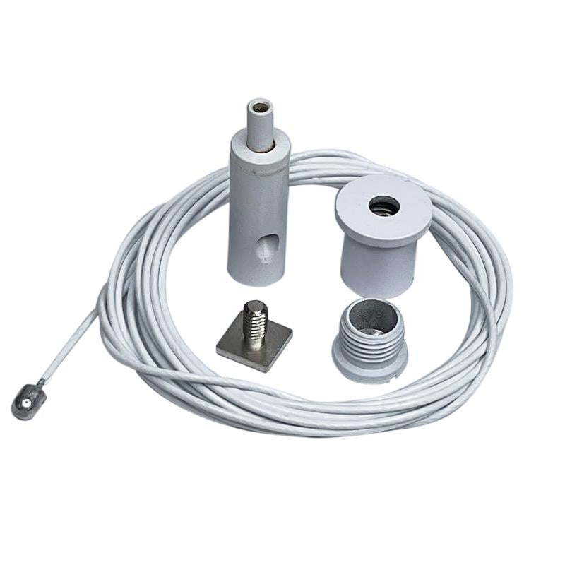 Комплект із троса 2,5 м d 1,2 мм та фіксаторів Білий (51301)