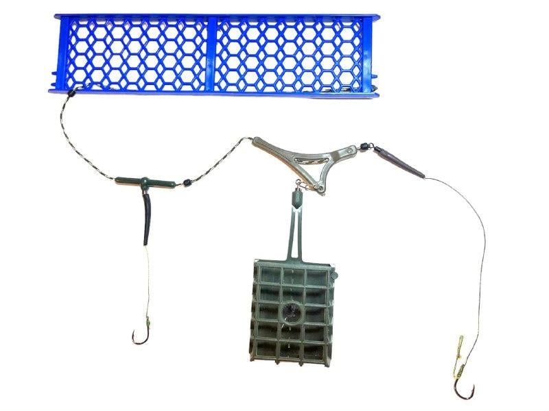 Готовая оснастка с зерновой кормушкой 2 крючка под горох/кукурузу 100 г (1795577387)