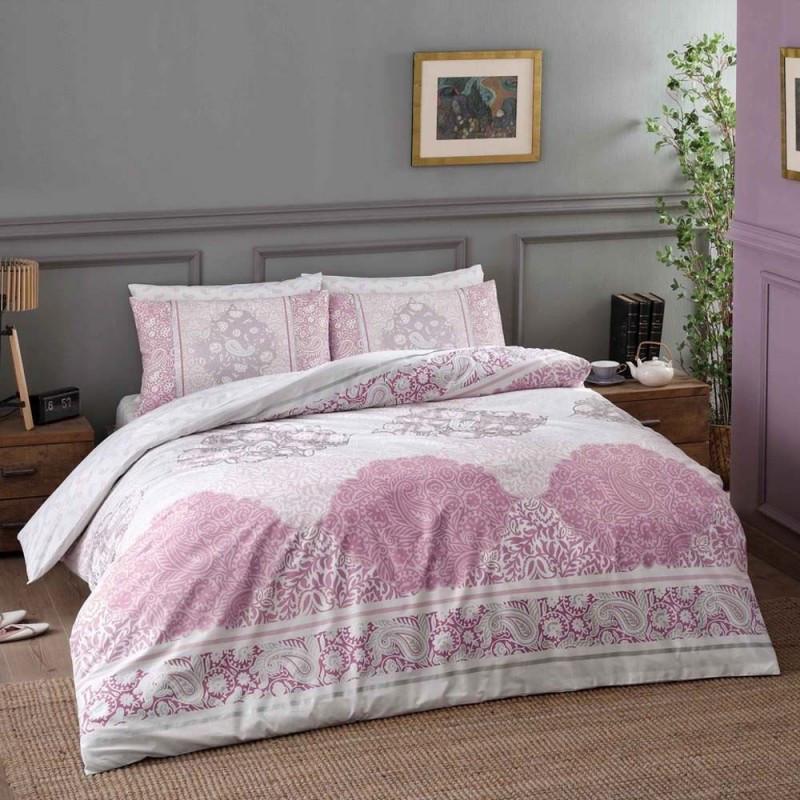 Постельное белье Tac Aryan pembe v02 семейное Розовый (2000022175111)