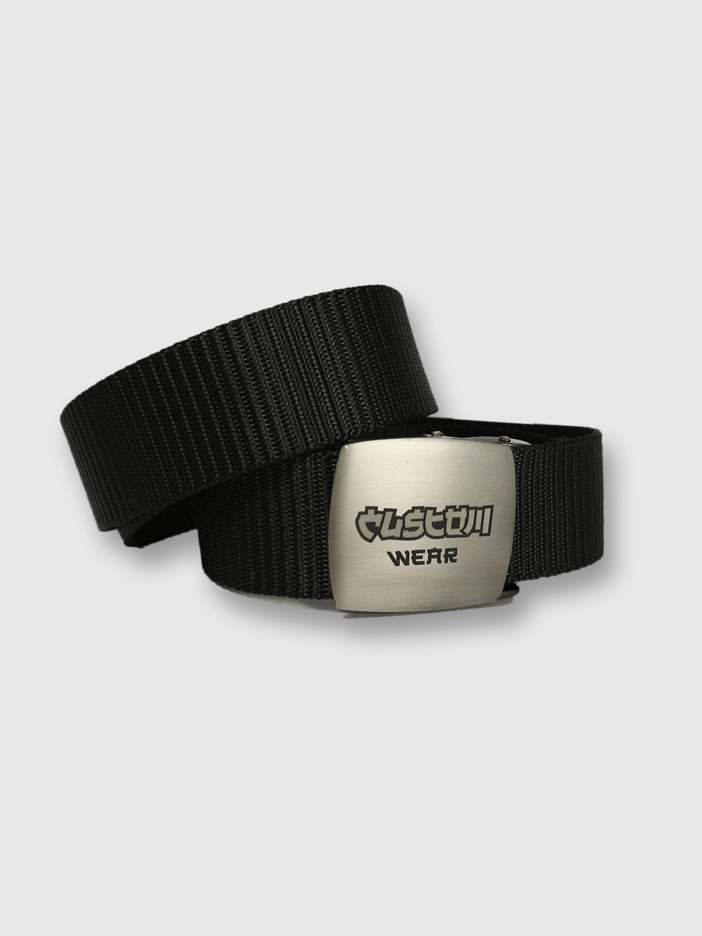 Ремень Custom Wear с металлической бляхой с гравировкой Черный (12010) - фото 1 Ремень Custom Wear с металлической бляхой с гравировкой Черный (12010) - фото 1