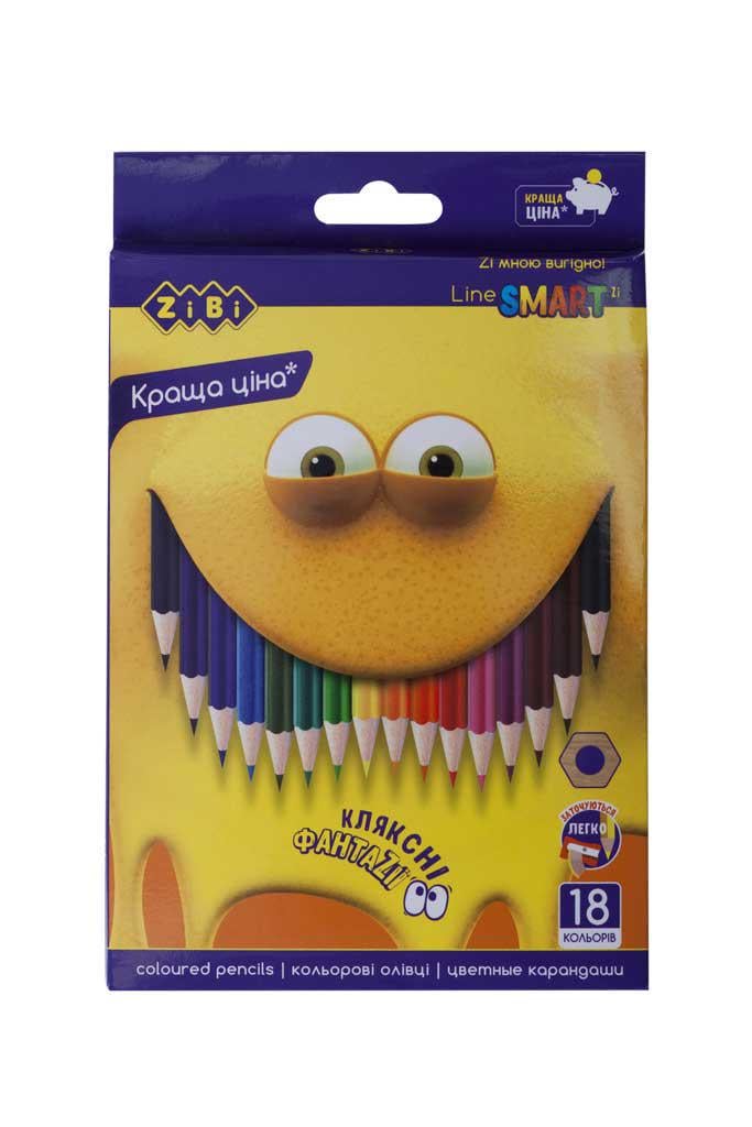 Олівці кольорові ZiBi Smart 18 кольорів (MTT-92744)
