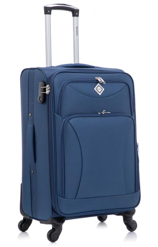 Чемодан Bonro Tourist средний на 4 колесах Синий (10132301) - фото 1