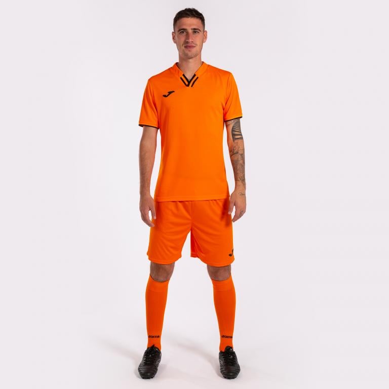 Футболка Joma 102765.881 Toletum Iv Short Sleeve T-Shirt M Orange/Black (8445456391845)