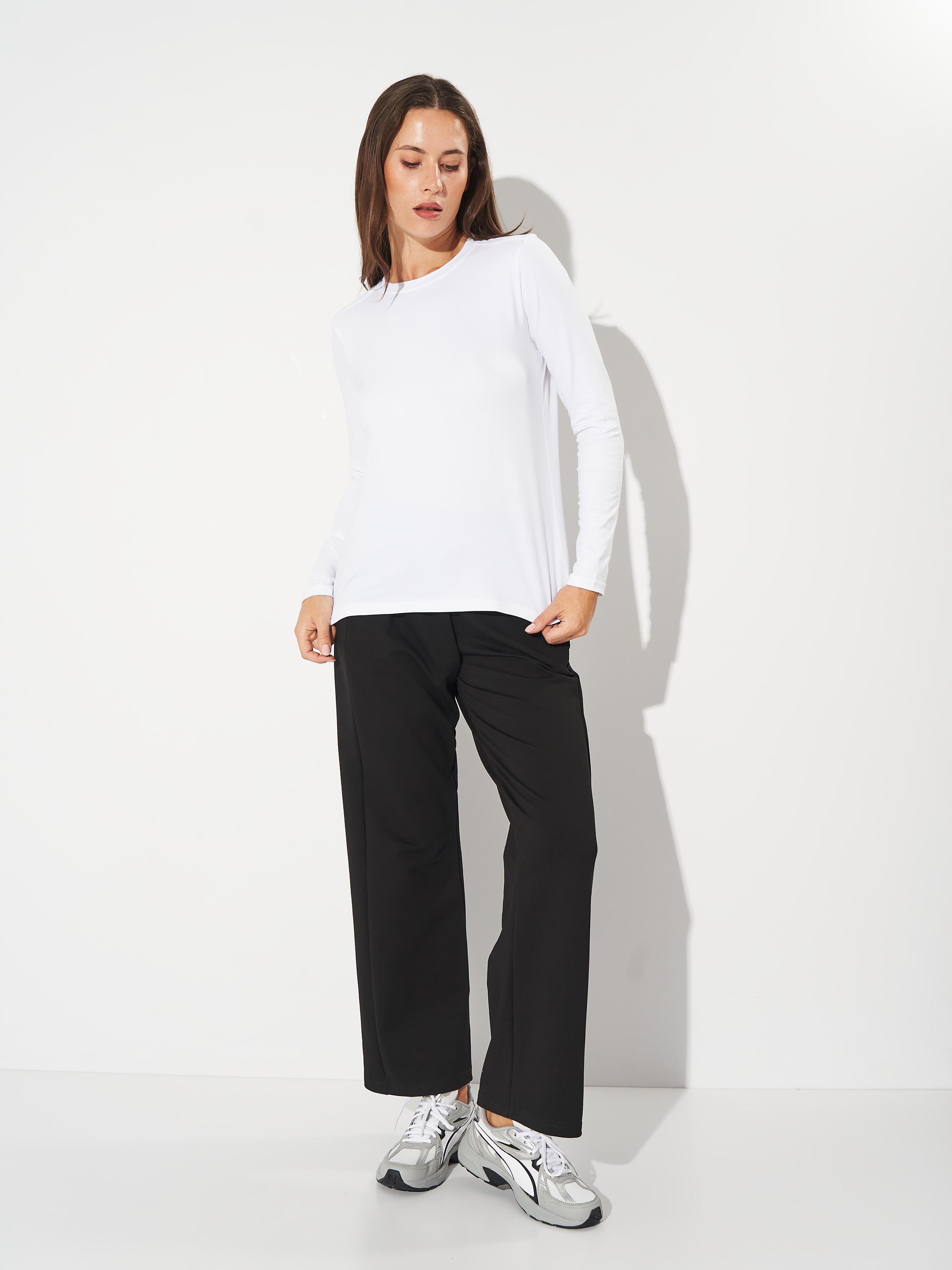 Лонгслів жіночий базовий 25/Ж601-24 Білий - фото 2 Лонгслів жіночий базовий 25/Ж601-24 Білий - фото 2