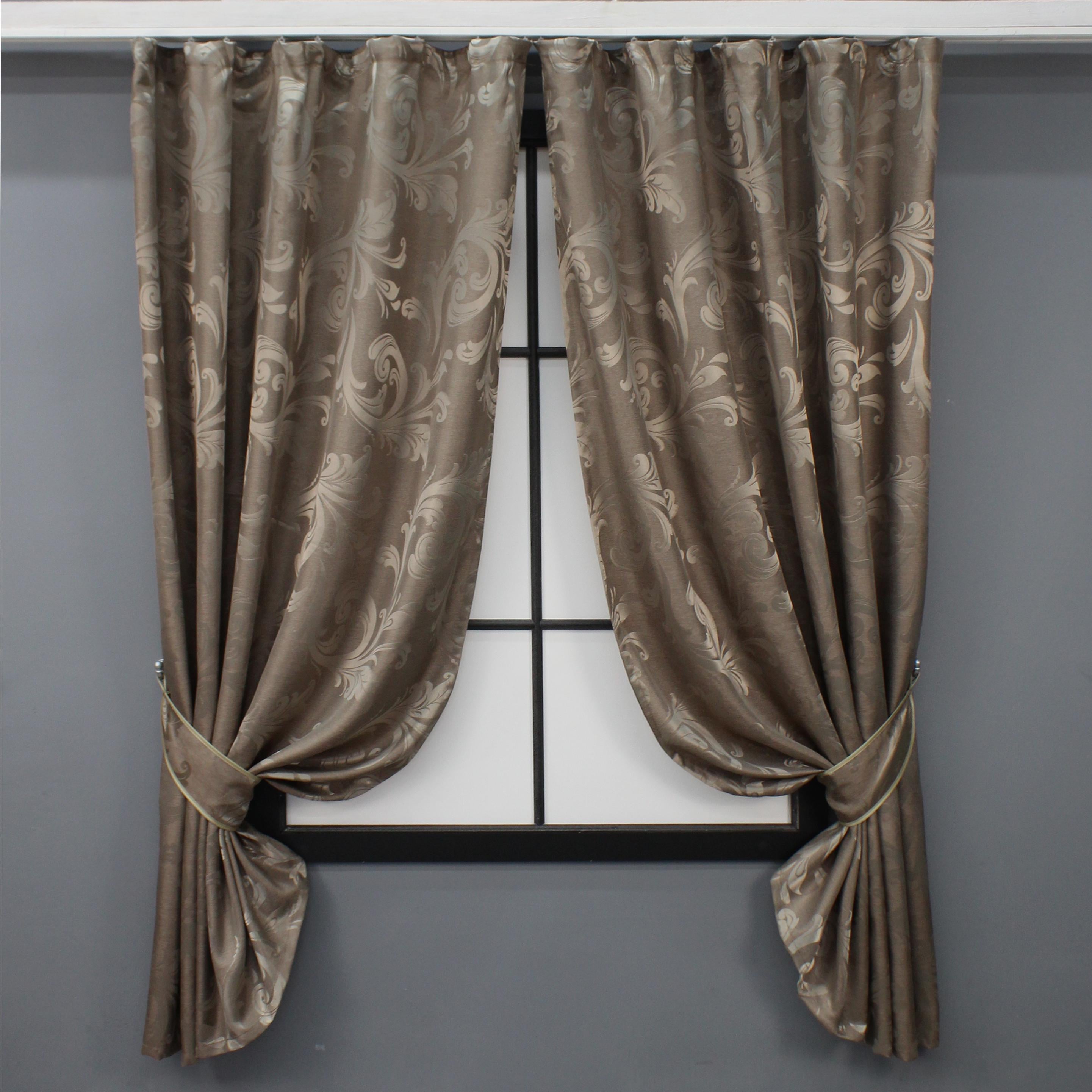 Комплект коротких штор VR-Textil Лилия №1528ш жаккард 130х170 см 2 шт. Какао (35-0226) Комплект коротких штор VR-Textil Лилия №1528ш жаккард 130х170 см 2 шт. Какао (35-0226)