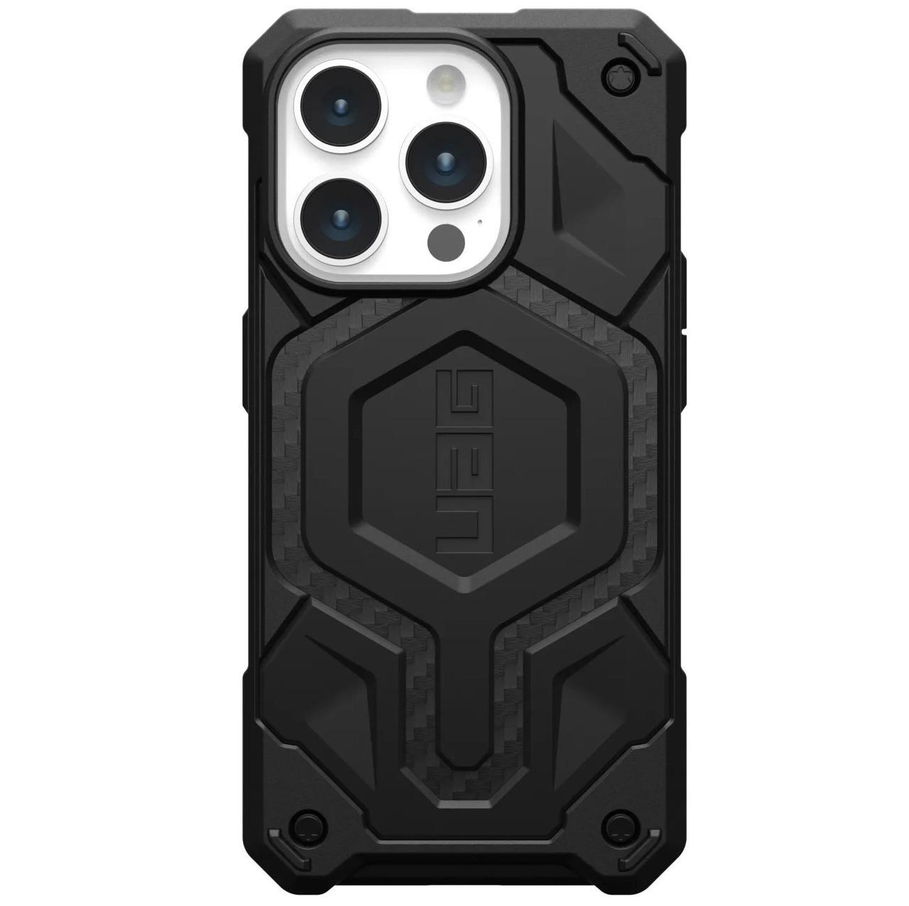 Чехол-накладка UAG Monarch Pro Case with MagSafe Carbon Fiber for iPhone 15 Pro Max (114222114242)