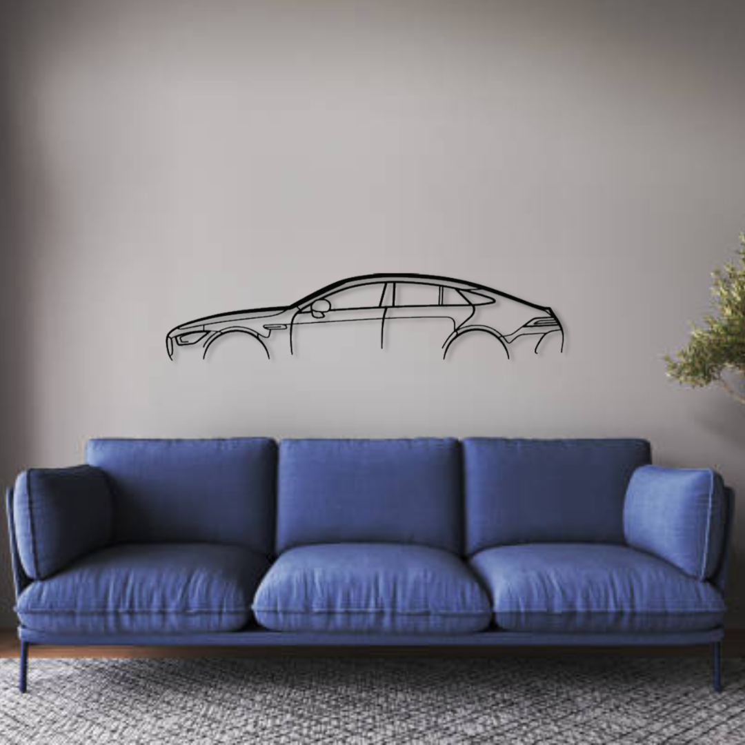 Декор на стену авто Mercedes-AMG GT из металла 100 см (auto157)