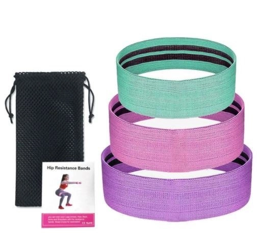 Гумки тренувальні для фітнесу U-Powex Hip Resistance Band 3 шт. + чохол (3463463246) - фото 6