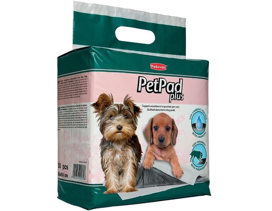 Пеленки Padovan Pet Pad Plus для собак с активированным углем и феромонами 60x60 см 10 шт. (PP00570)