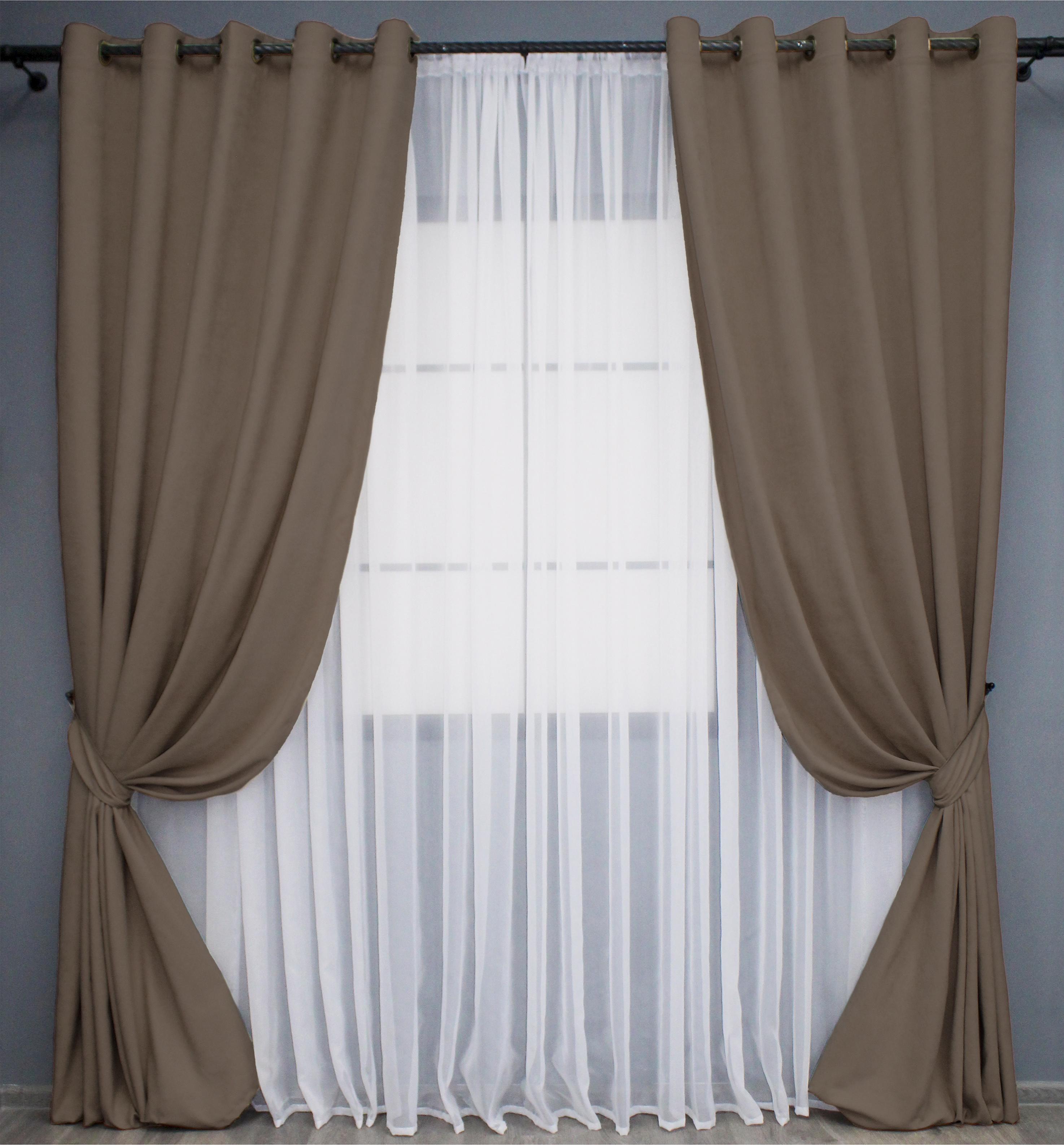 Комплект штор на люверсах VR-Textil Микровелюр Petek YL №1802ш 150х270 см 2 шт. Коричневый (37-0268)