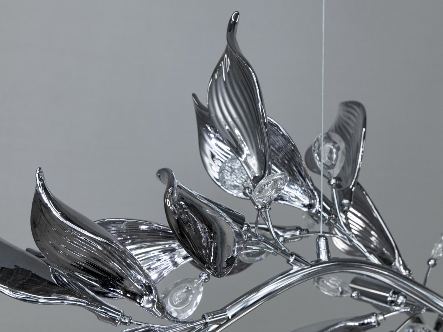 Люстра з порцеляновими елементами на 12 ламп (7229-12PL HR) - фото 3