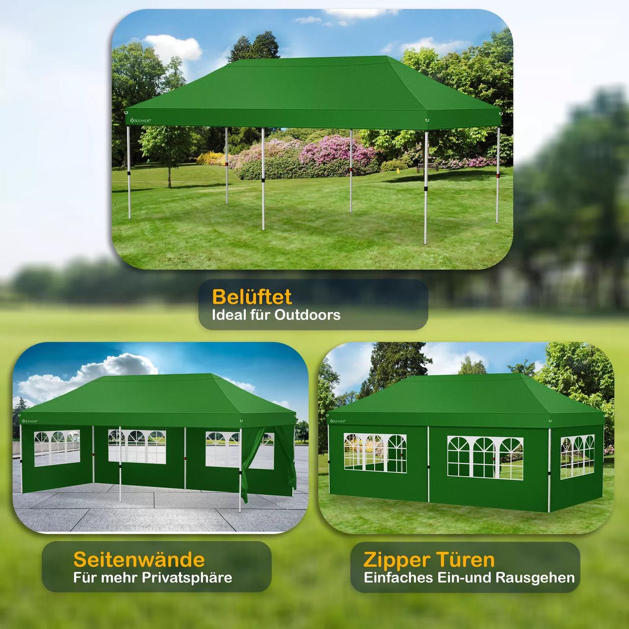 Павільйон садовий KESSER 6x3 м UV50+ Зелений - фото 4 Павільйон садовий KESSER 6x3 м UV50+ Зелений - фото 4