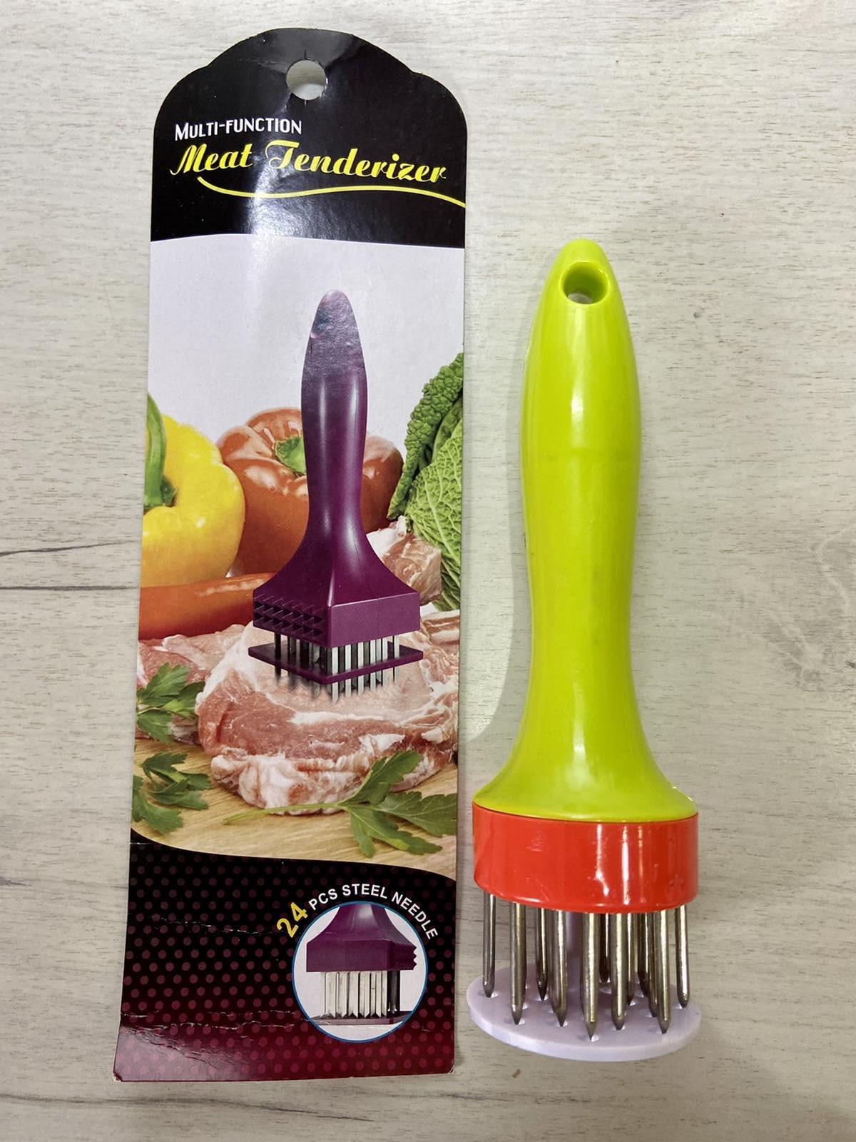 Инструмент для отбивания мяса Meat Tenderizer разрыхлительный Салатовый - фото 3