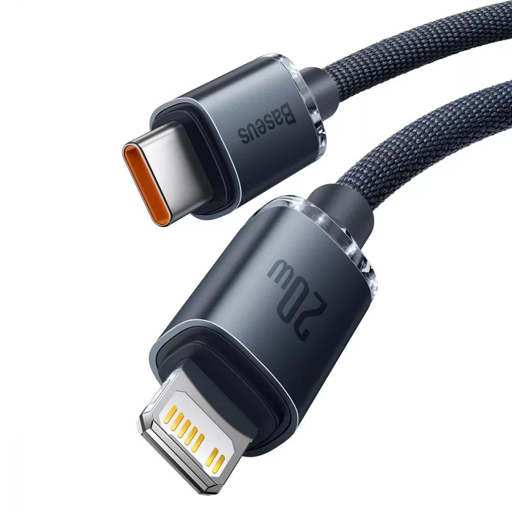 Кабель Baseus Crystal Shine Series Type-C to Lightning 20W 200 см Black - фото 3