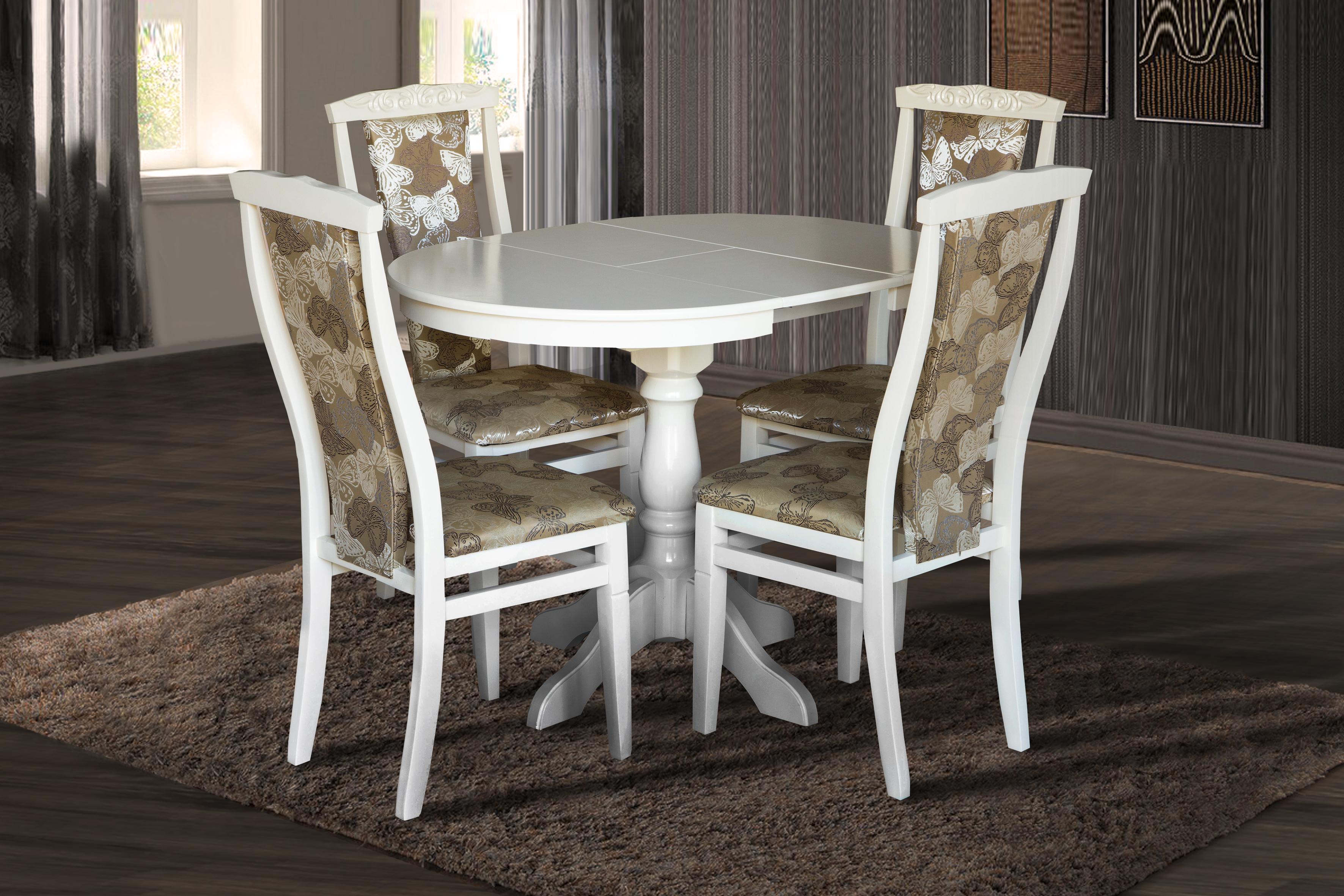 Обідній стіл Карпати Чумак-2 D 800/300 мм Білий (GAА0019217) - фото 1 Обідній стіл Карпати Чумак-2 D 800/300 мм Білий (GAА0019217) - фото 1