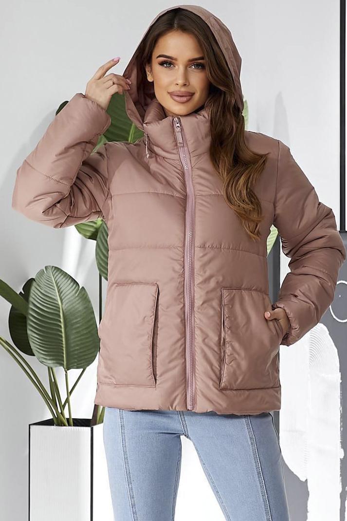 Куртка жіноча демісезонна S-M Пудровий (187149) - фото 2 Куртка жіноча демісезонна S-M Пудровий (187149) - фото 2