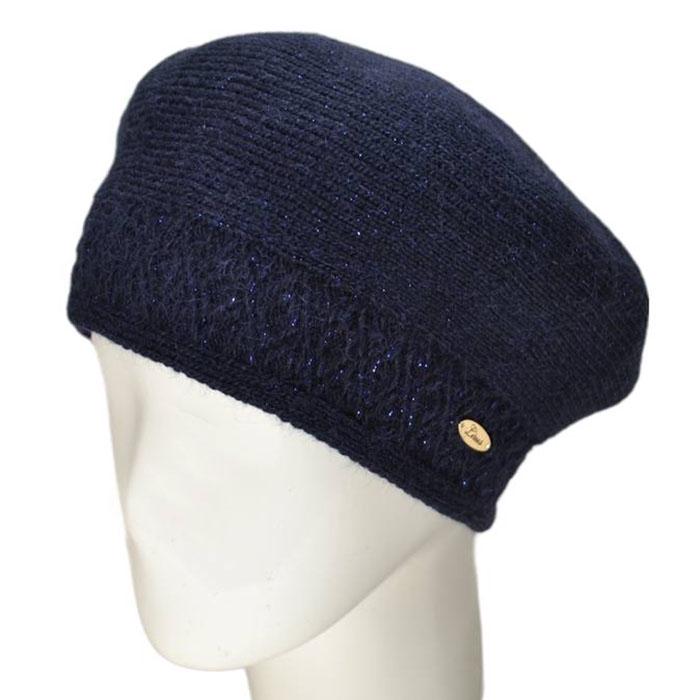 Берет женский Lirus Рина двойной полушерстяной Синий (111689)