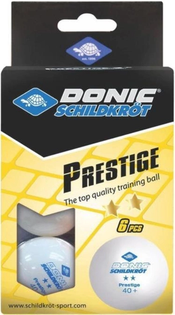 М'ячі Donic Prestige 6 шт. White (658021)