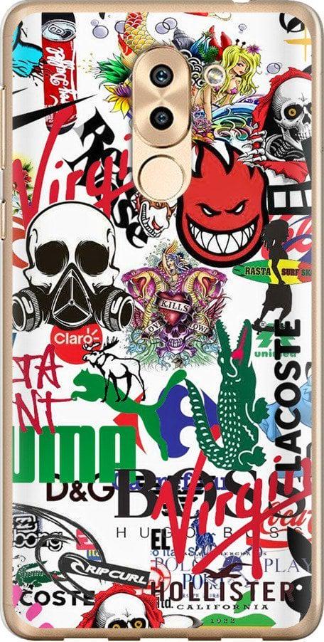 Чехол на Huawei GR5 2017 Many different logos (4022t-473-42517)