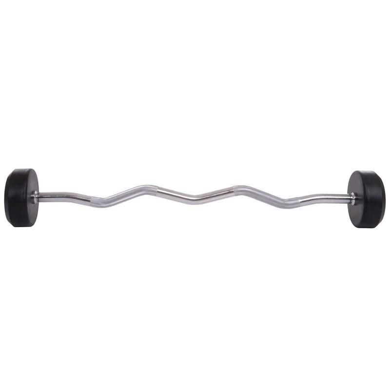 Штанга фиксированная обрезиненная Zelart Rubber Coated Barbell TA-2687-20 95 см 20 кг (DR002561) - фото 2