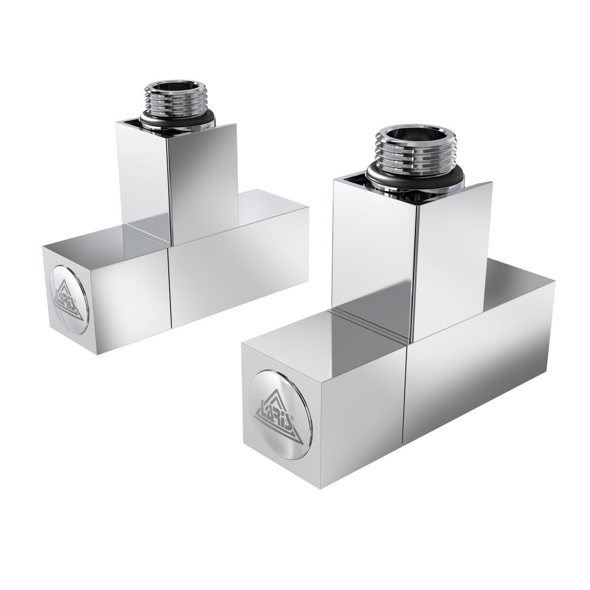 Кран угловой для полотенцесушителей Laris LX-855 1/2" - 1/2" Кватро из латуни 2 шт. Серый (147-127-71401053)