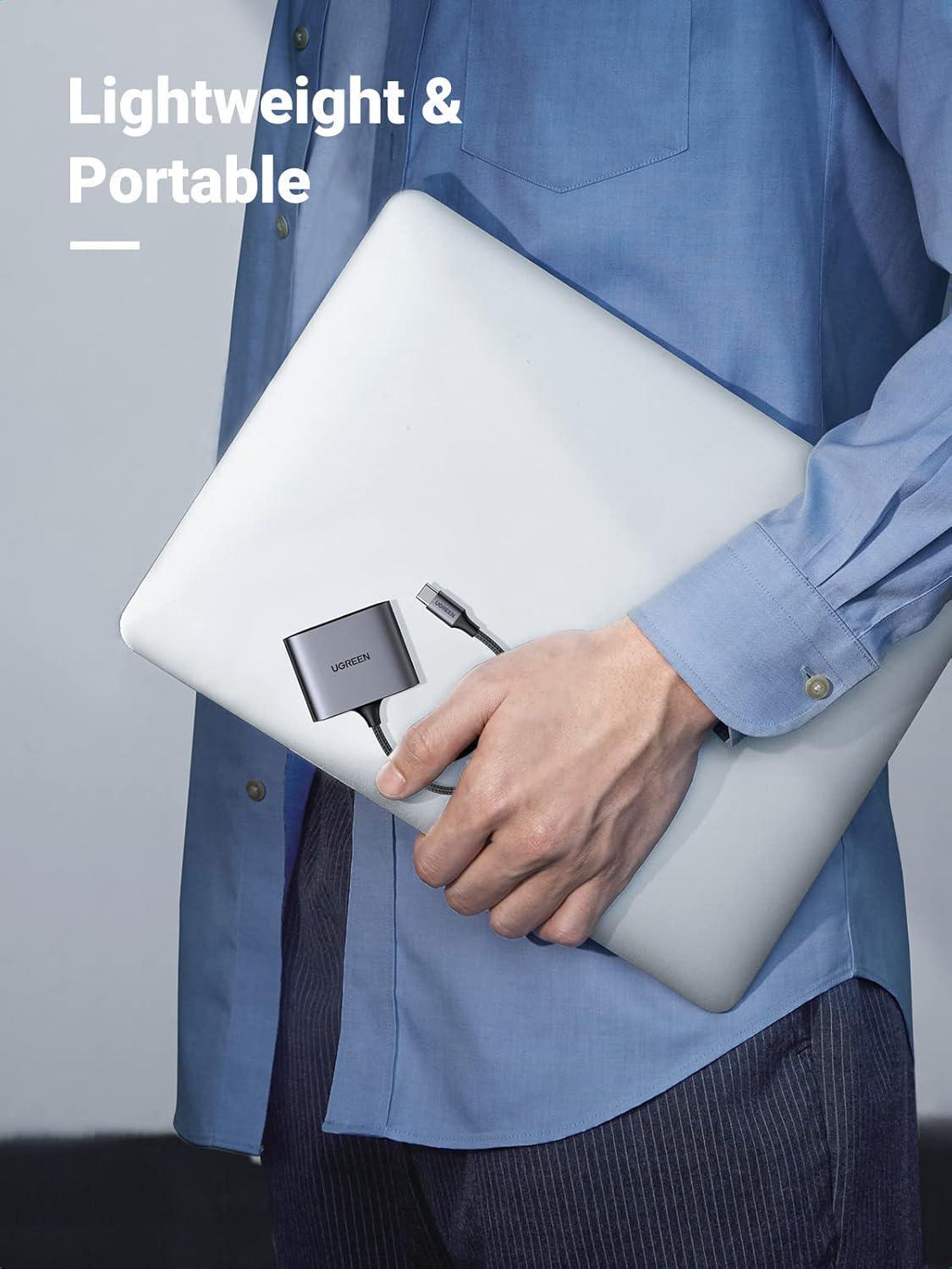 Кардридер UGREEN USB-C слоти SD/TF порт USB-A 2.0 одночасне читання швидкість до 5 Гбіт/с алюмінієвий Сірий (80798) - фото 6 Кардридер UGREEN USB-C слоти SD/TF порт USB-A 2.0 одночасне читання швидкість до 5 Гбіт/с алюмінієвий Сірий (80798) - фото 6