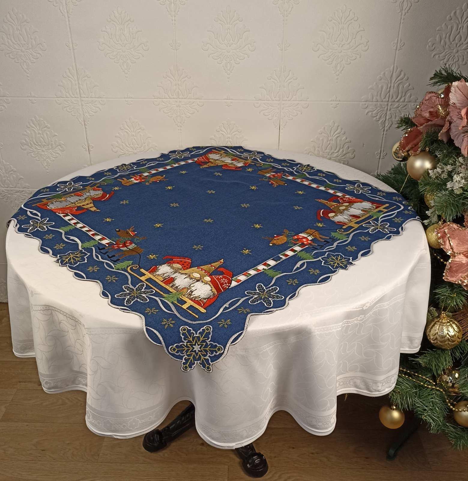 Салфетка новогодняя 81020BL 85х85 см (CN36880)