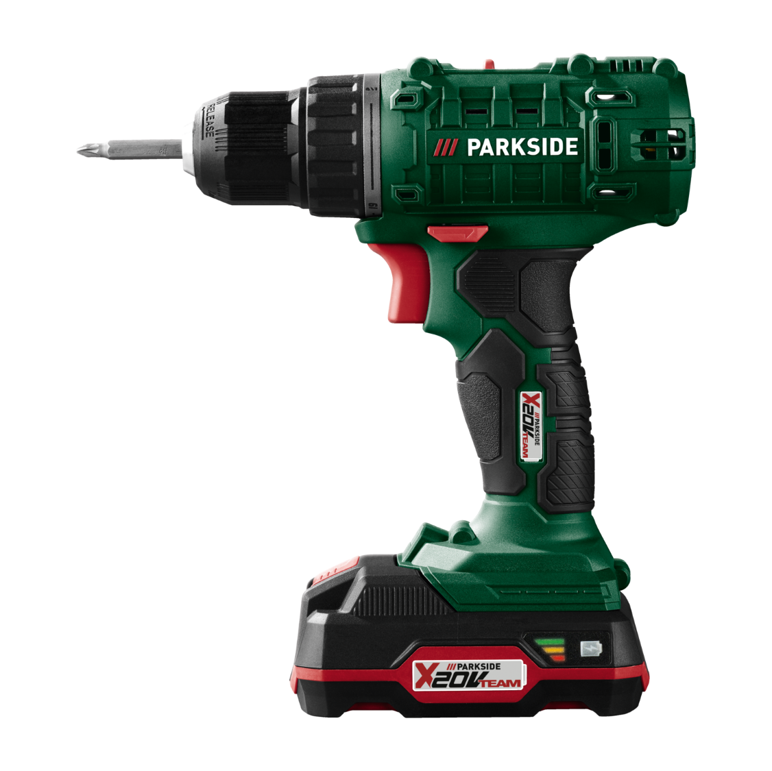 Дриль-шурупокрут акумуляторний PARKSIDE PBSSA 20-Li A1 20 В 35 Н/м 0–1300 об/хв Дриль-шурупокрут акумуляторний PARKSIDE PBSSA 20-Li A1 20 В 35 Н/м 0–1300 об/хв