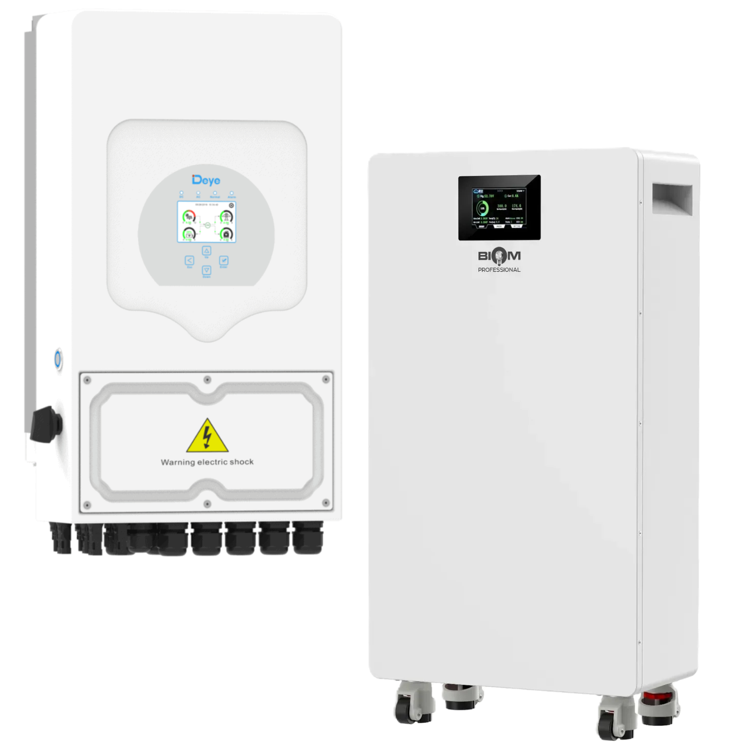 Комплект автономного энергоснабжения Deye 3,6 кВт SUN-3.6K-SG05LP1-EU-AM2-P и Biom Professional BALFP-512314-V2 16 кВт·ч (38310268)