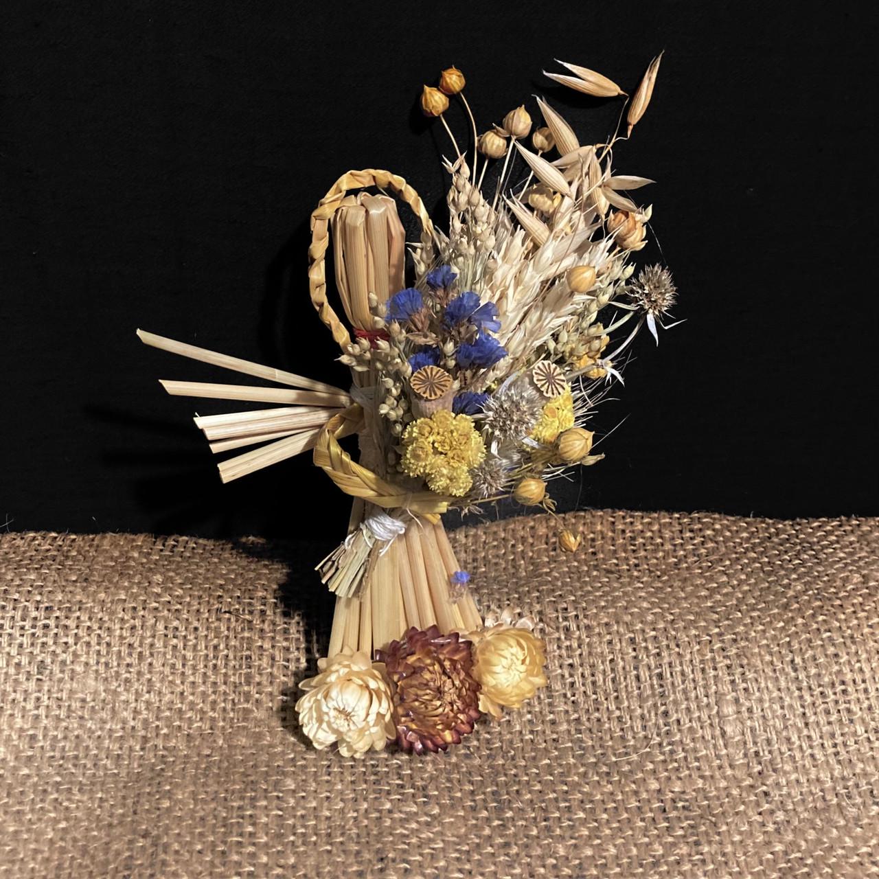 Соломенный ангел с сухоцветами оберег на праздник 17 см (1695834400) - фото 3 Соломенный ангел с сухоцветами оберег на праздник 17 см (1695834400) - фото 3