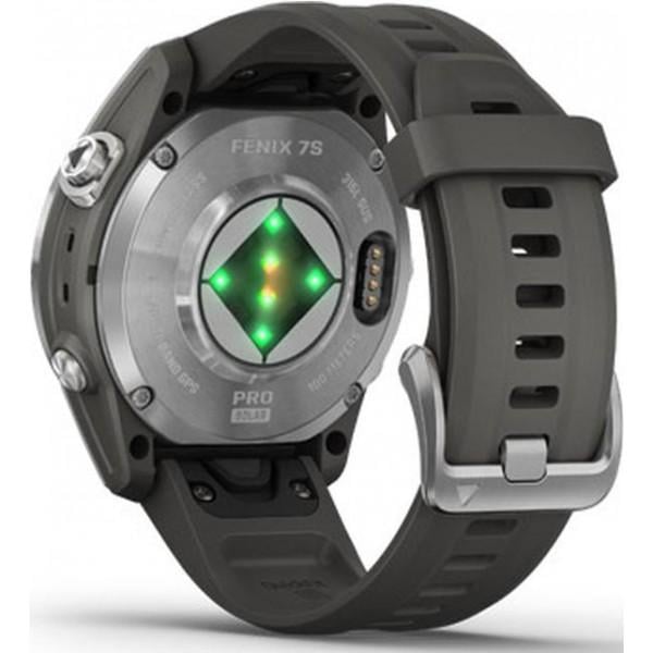 Смарт-годинник Garmin Fenix 7S Pro Solar Silver Band Graphite (010-02776-00/01) - фото 3 Смарт-годинник Garmin Fenix 7S Pro Solar Silver Band Graphite (010-02776-00/01) - фото 3