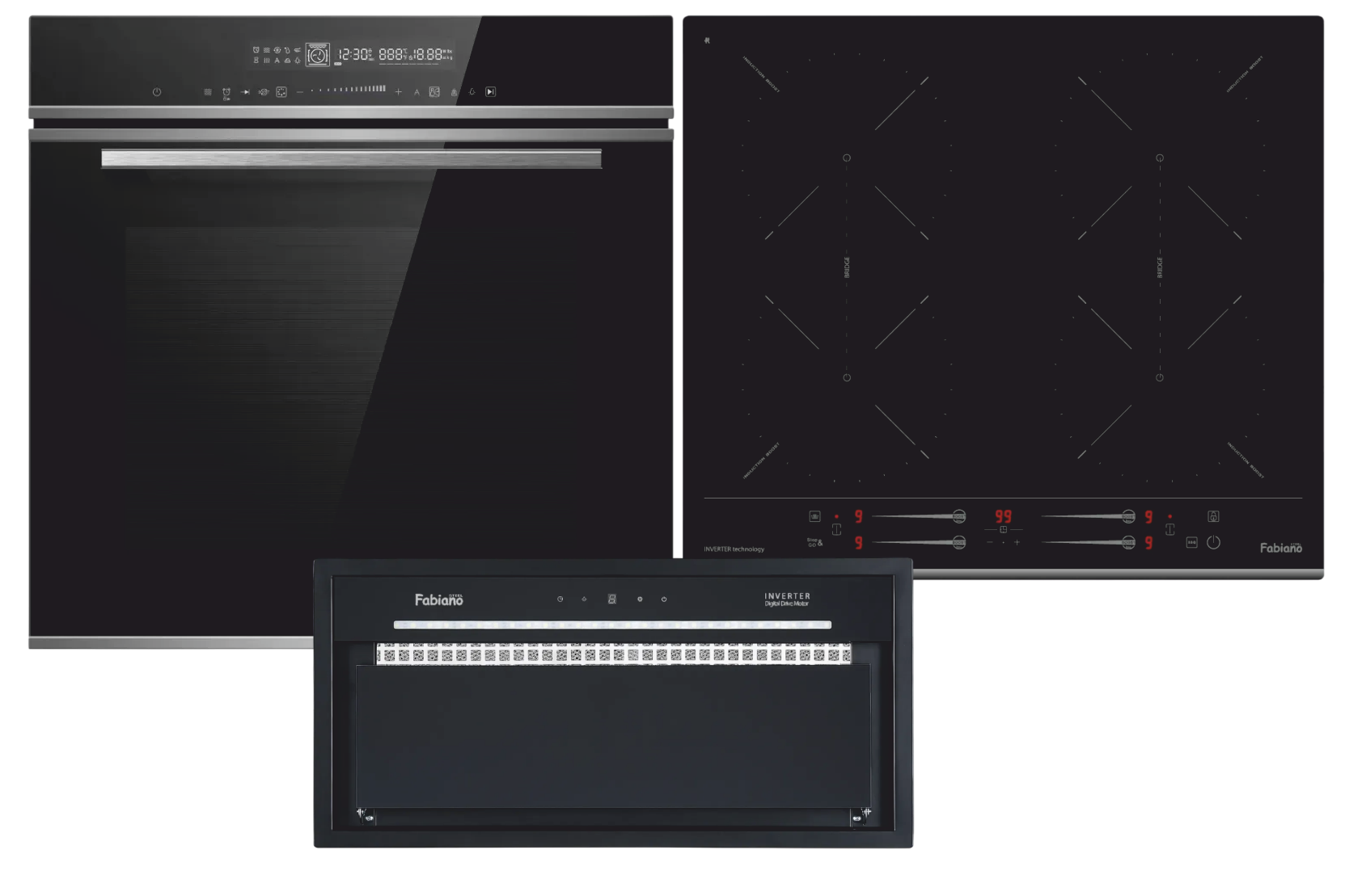 Комплект с комбинированной духовкой и вытяжкой Silent Black (8500.060.0000)