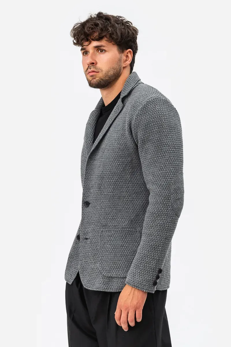 Пиджак трикотажный на двух пуговицах SVTR р. 48 Серый (398) Пиджак трикотажный на двух пуговицах SVTR р. 48 Серый (398)