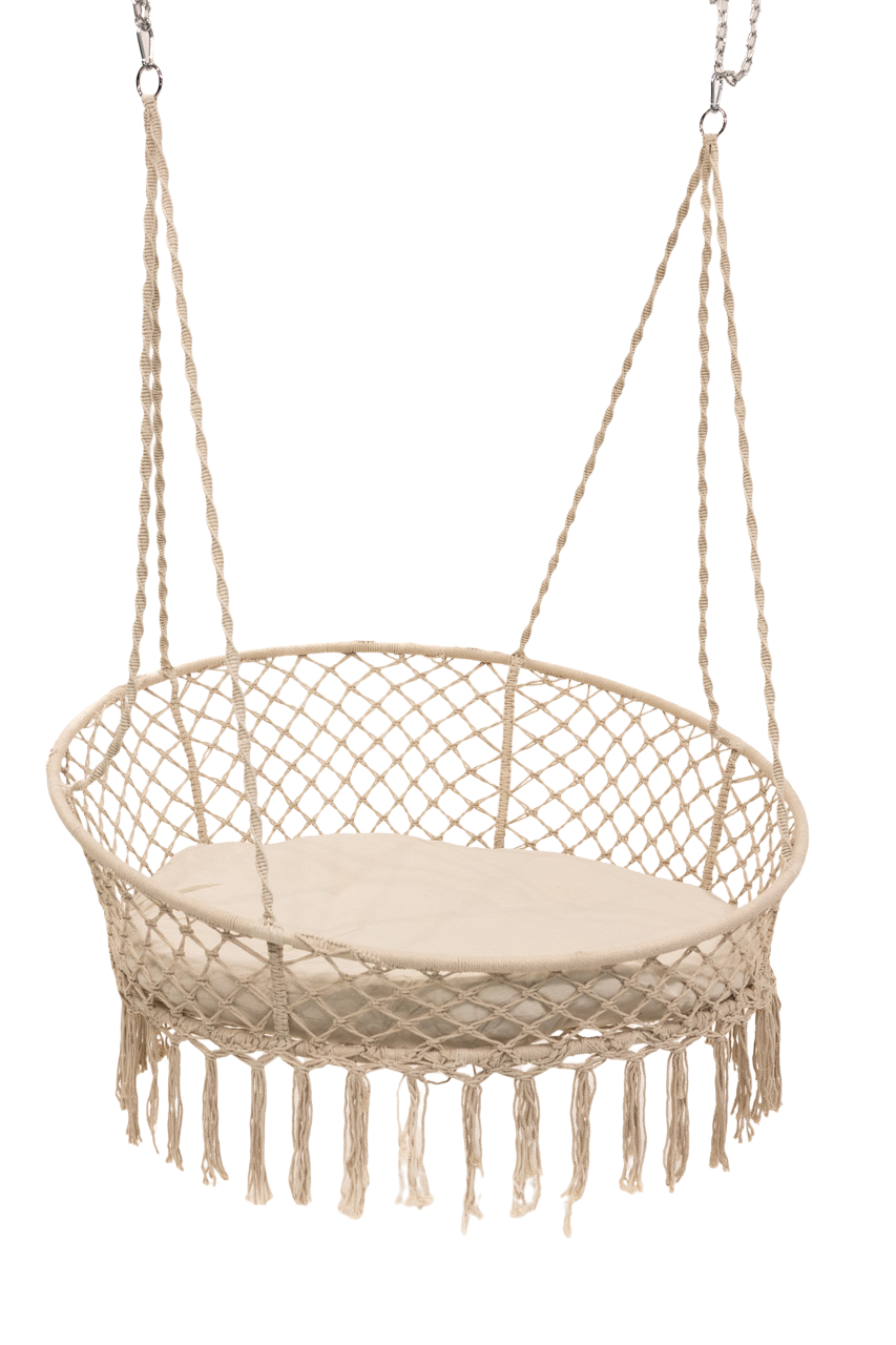 Качель круглая подвесная с подушкой WCG 140 см Белый (QNSW11WH1) - фото 3 Качель круглая подвесная с подушкой WCG 140 см Белый (QNSW11WH1) - фото 3