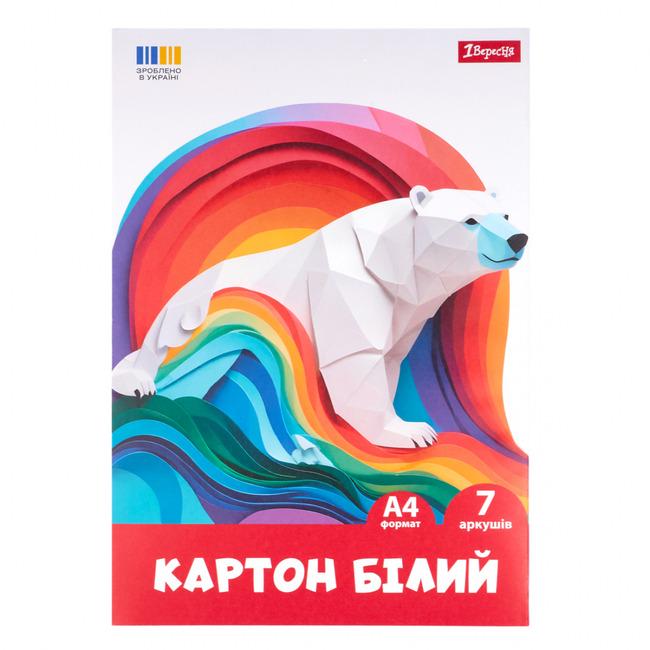Картон 1 вересня Classic 7 л. А4 Белый