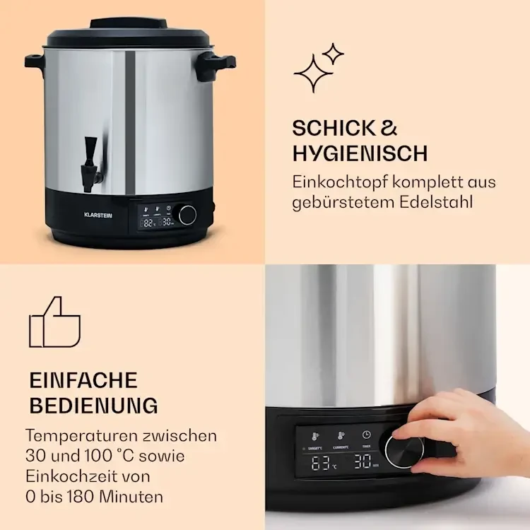 Термопот для консервування Klarstein Abbey 25 (10041838) - фото 3