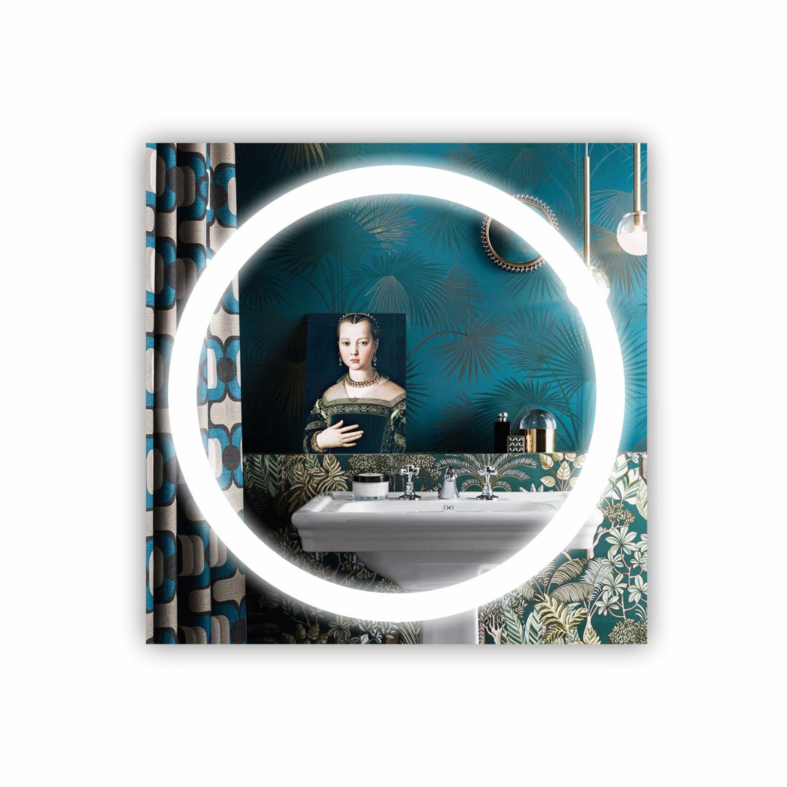 Зеркало с LED подсветкой 700х700 мм (R-030) Зеркало с LED подсветкой 700х700 мм (R-030)