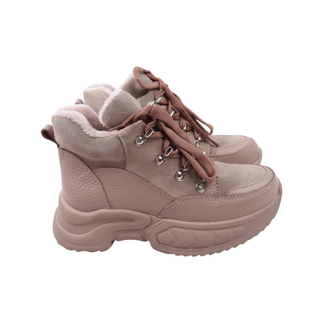 Ботинки женские Maxus из кожи р. 34 Капучино (109-22DHC)